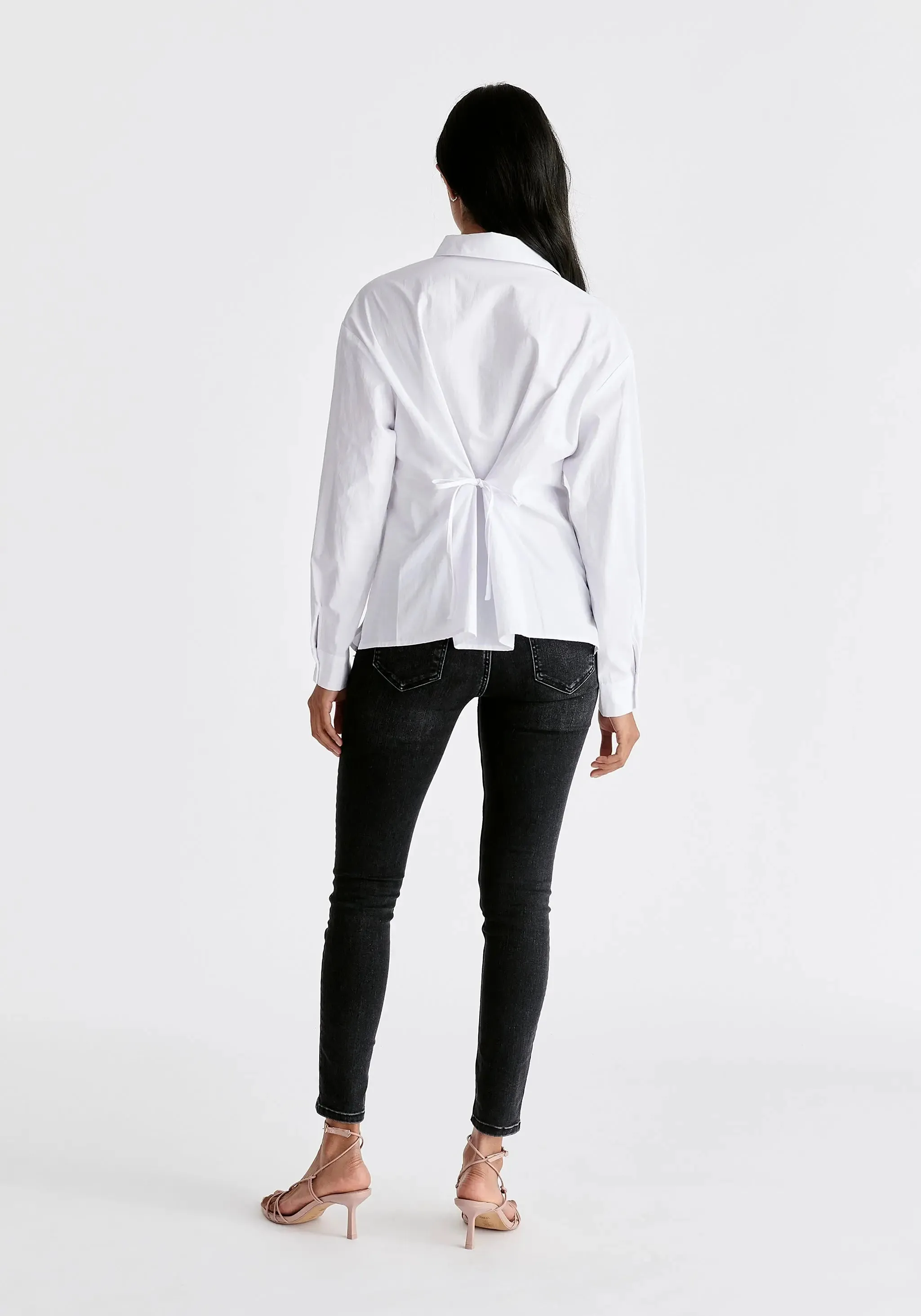 White Twist Detail Shirt