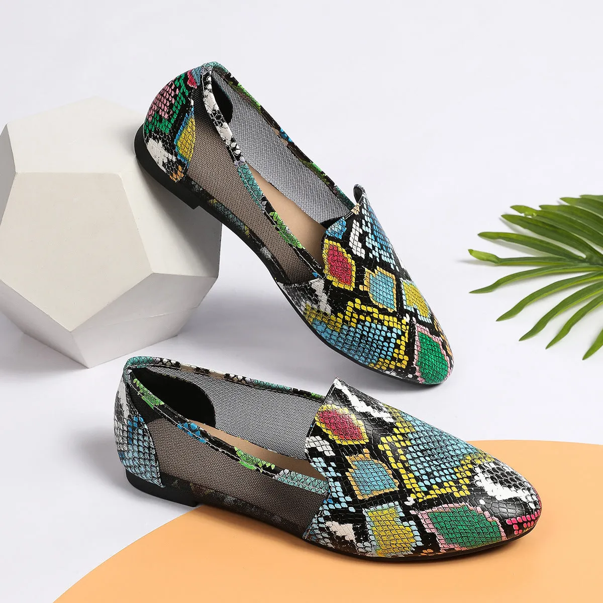 Wholesale Flat Bottom Mesh Breathable Single Shoes