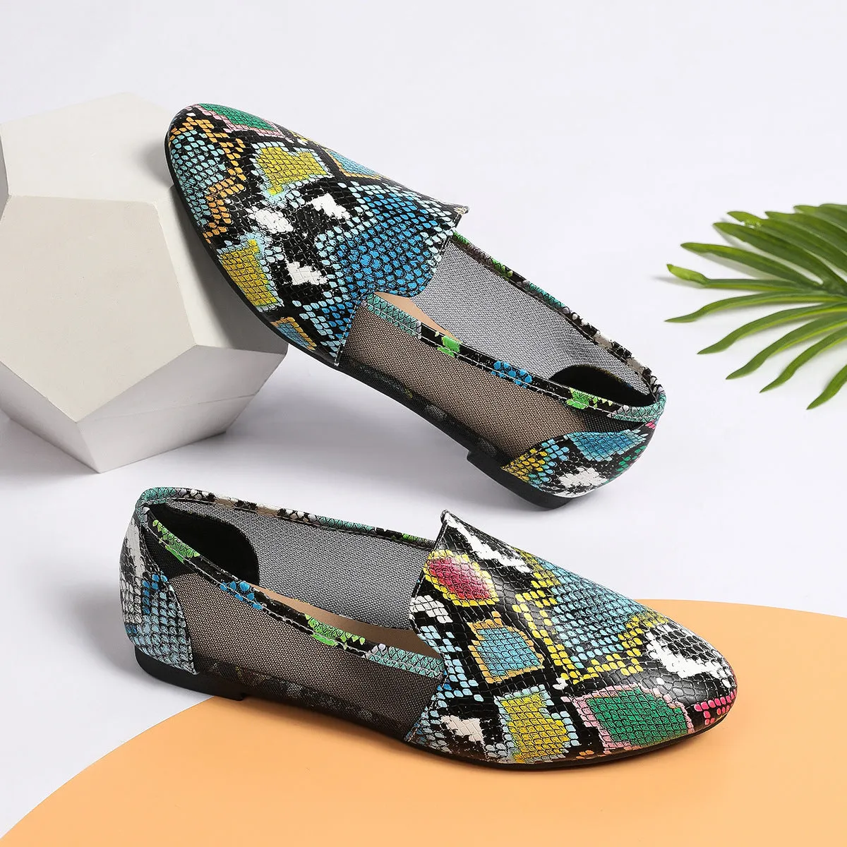 Wholesale Flat Bottom Mesh Breathable Single Shoes