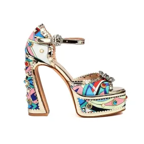 Wilma Embellished Platform Sandals
