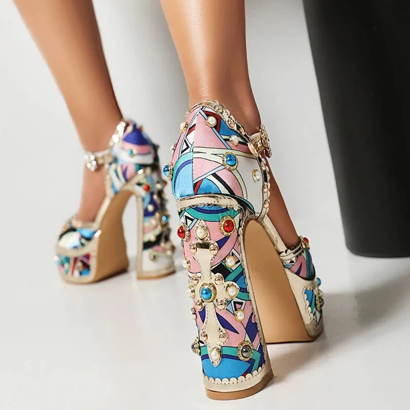 Wilma Embellished Platform Sandals
