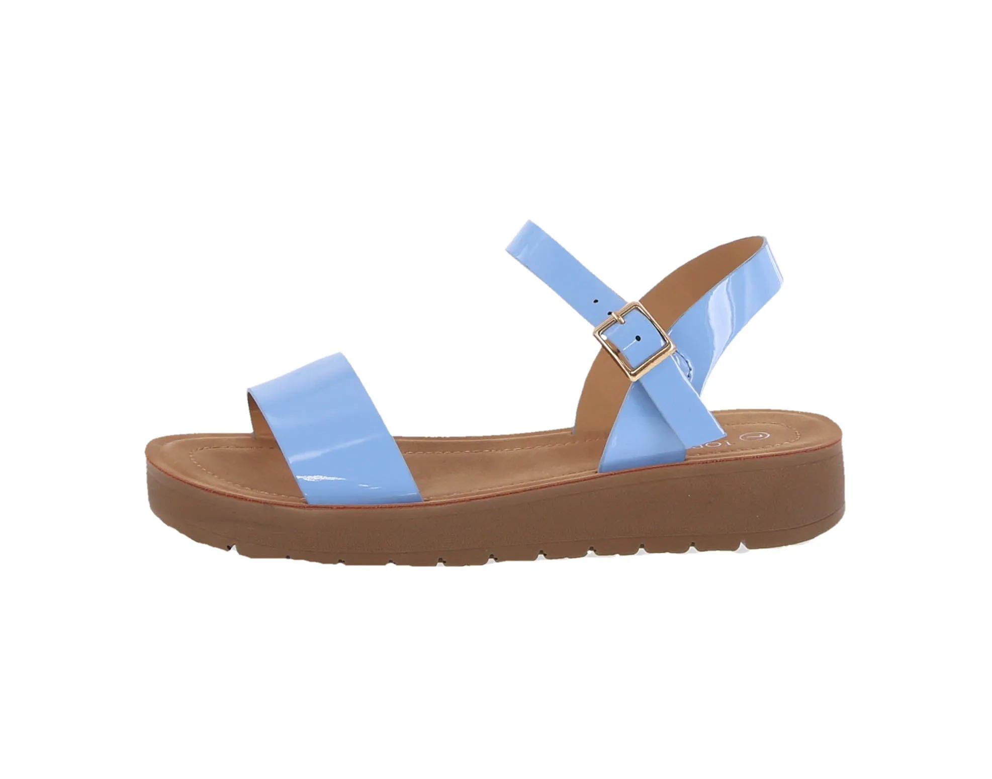 WOMAN'S SHOES LIGTH BLUE PAT SANDALS SALVIA-12