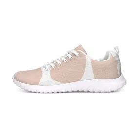 Women's Athletic Sneakers, Low Top Canvas Running Shoes - Retro Pink &