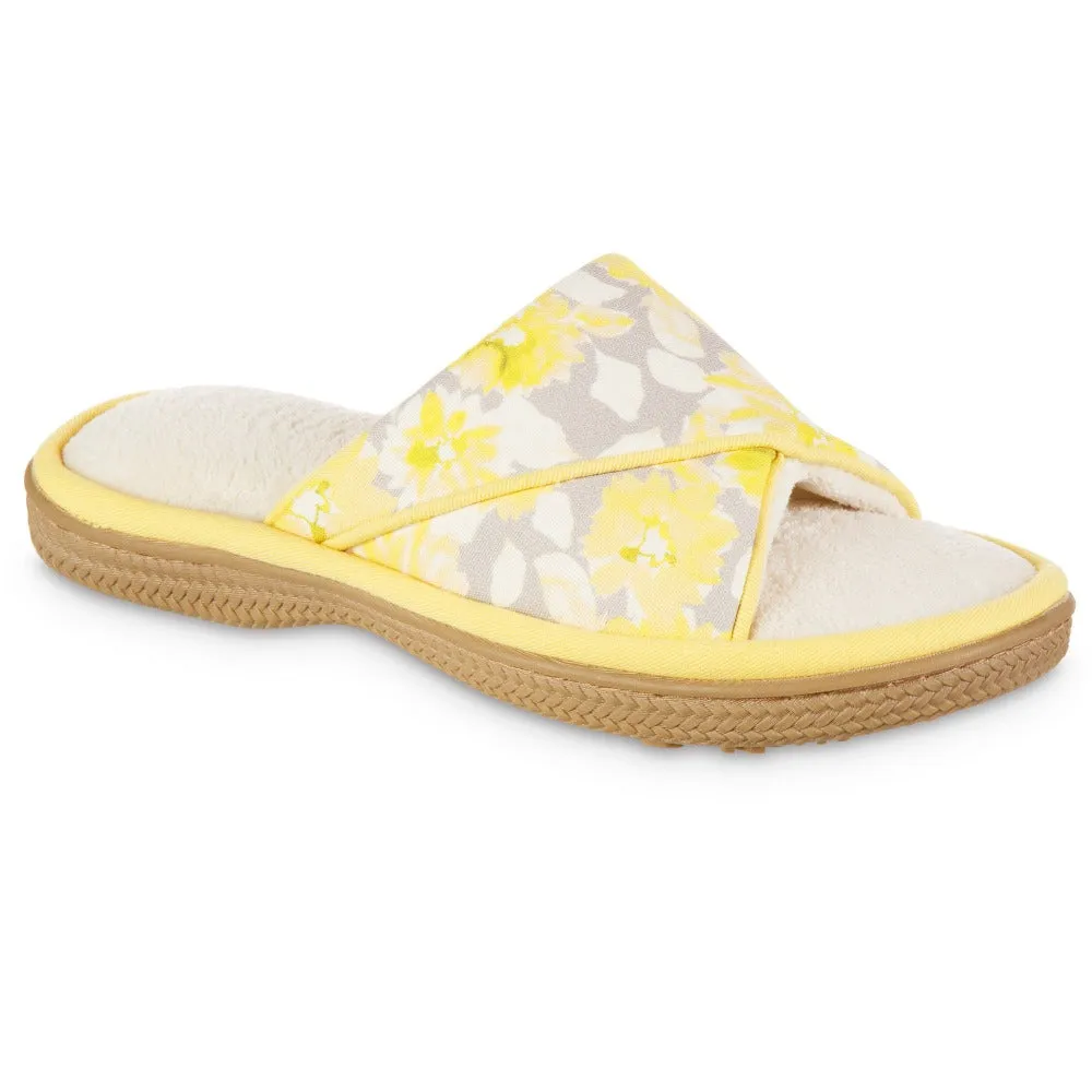 Women's Cotton Floral Keilly Slide with Enhanced Heel Cushion