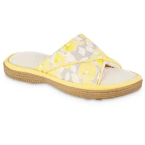 Women's Cotton Floral Keilly Slide with Enhanced Heel Cushion